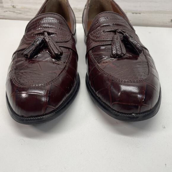 Vintage Stacy Adams Men's Genuine Snakeskin Dress Shoes Slip on US Size 11.5 EUC - Picture 8 of 14